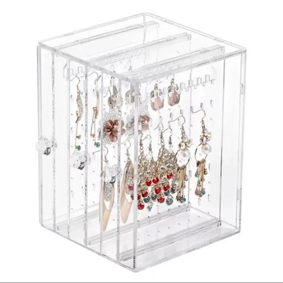 Storage & Organization | 3 Section Clear Acrylic Earring Holder ...